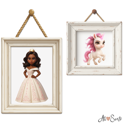 Cute Unicorns & Princesses Clipart Pack - 45 PNGs