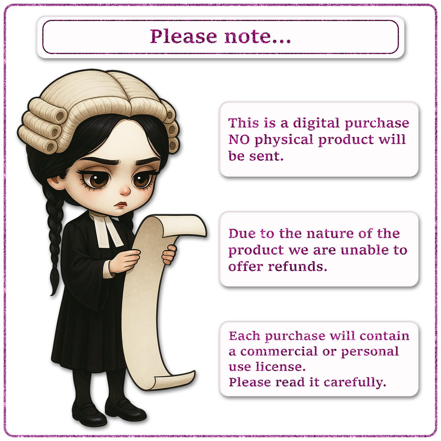 Wednesday Addams Seamless Digital Paper Pack