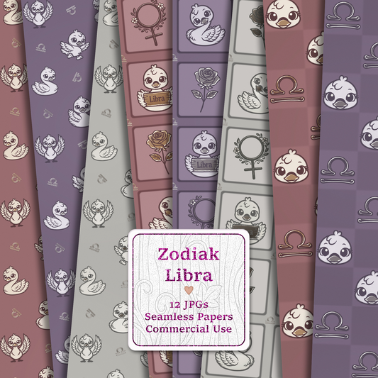 Libra Zodiak Seamless Digital Paper Pack