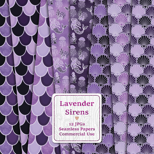 Lavender Sirens Seamless Digital Paper Pack