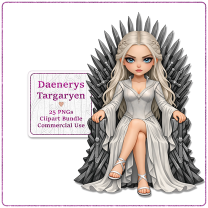 Mother Of Dragons Clipart Bundle 25 PNGs