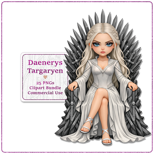 Mother Of Dragons Clipart Bundle 25 PNGs