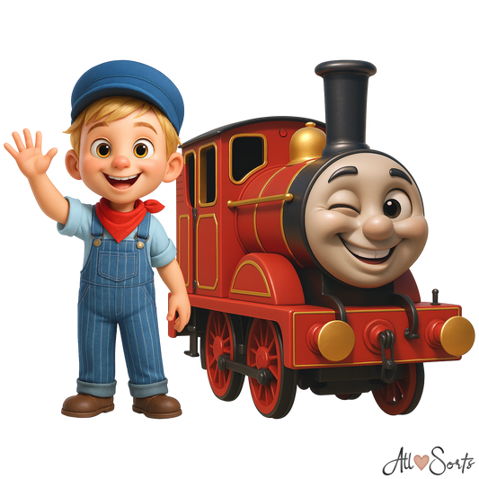 Quirky Trains & Conductors Clipart Pack - 40 PNGs