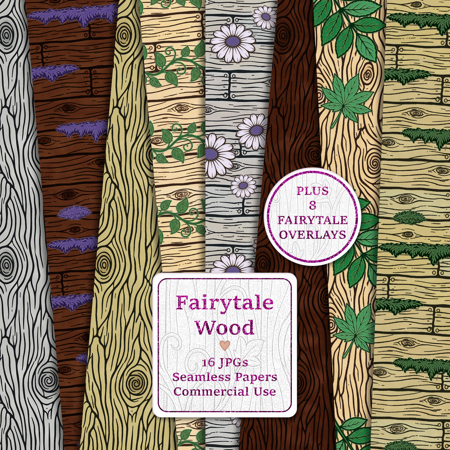 Fairytale Wood Seamless Digital Paper Pack