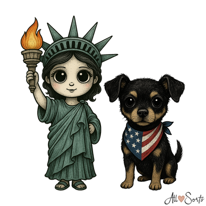 Little American Patriots FREEBIE Clipart Pack - 10 PNGs