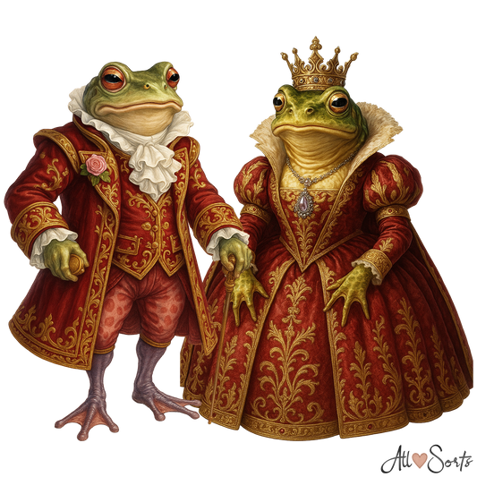 Fairytale Frogs FREEBIE Clipart Pack - 10 PNGs