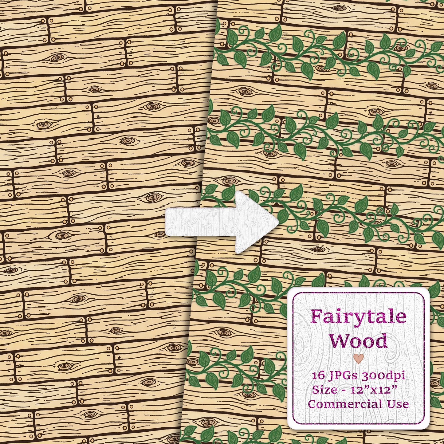 Fairytale Wood Seamless Digital Paper Pack