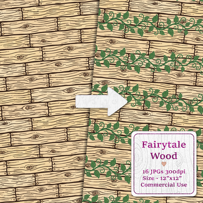 Fairytale Wood Seamless Digital Paper Pack