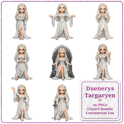Mother Of Dragons Clipart Bundle 25 PNGs