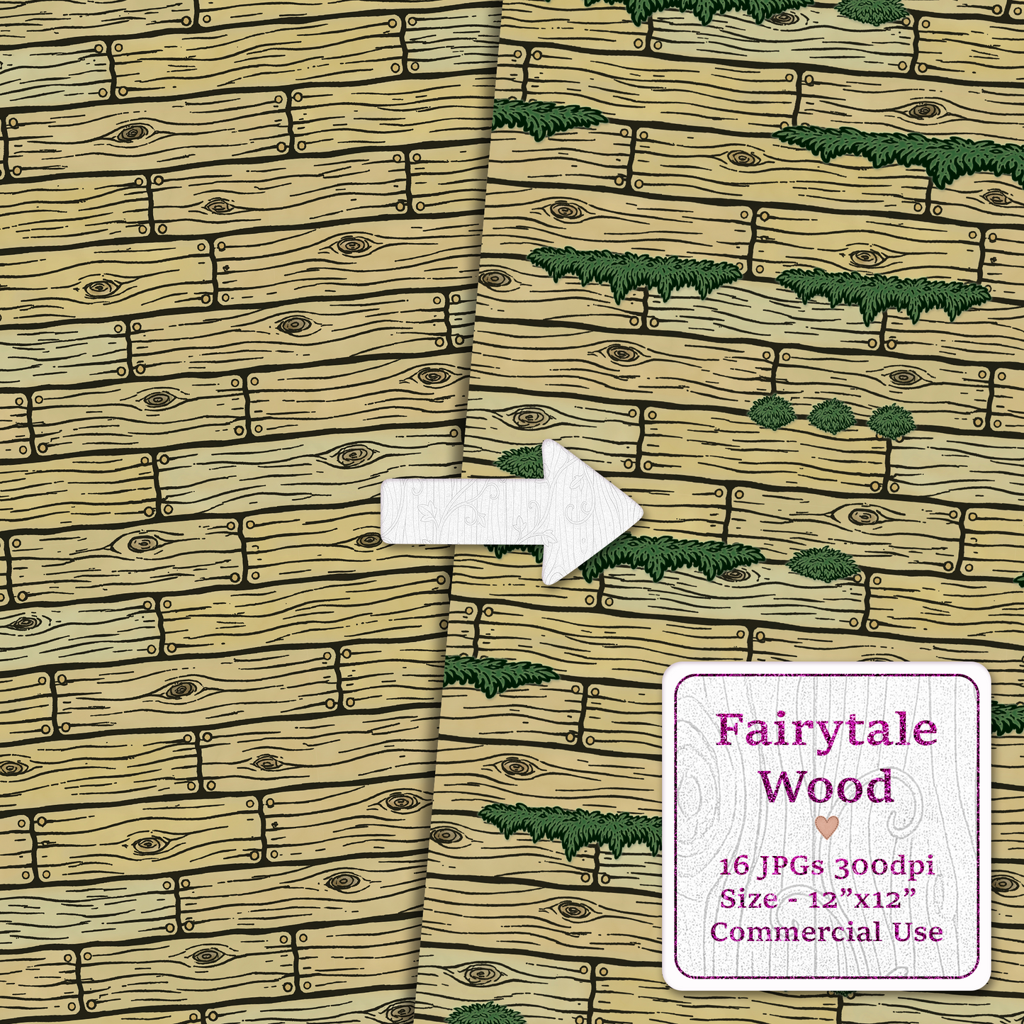 Fairytale Wood Seamless Digital Paper Pack