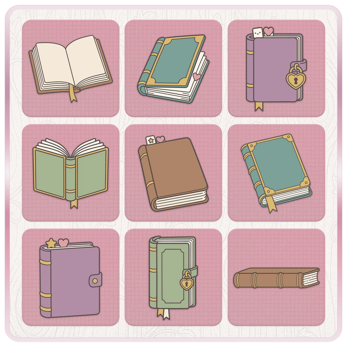 Book SVG and PNG clipart collection featuring open books, journals, vintage books, bookmarks and decorative book illustrations