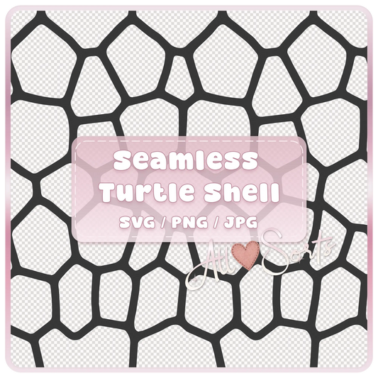 Seamless turtle shell pattern SVG PNG JPG digital download preview with repeating reptile design